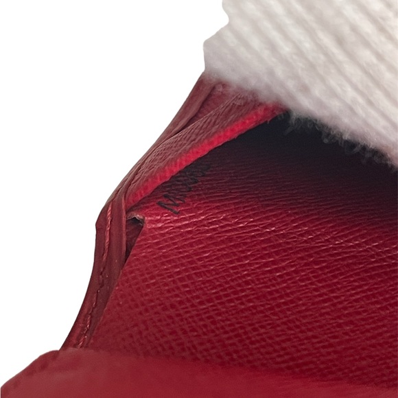 *Authentic* Louis Vuitton Epi Leather French Bifold Wallet Red Elegant Small - Picture 3 of 16